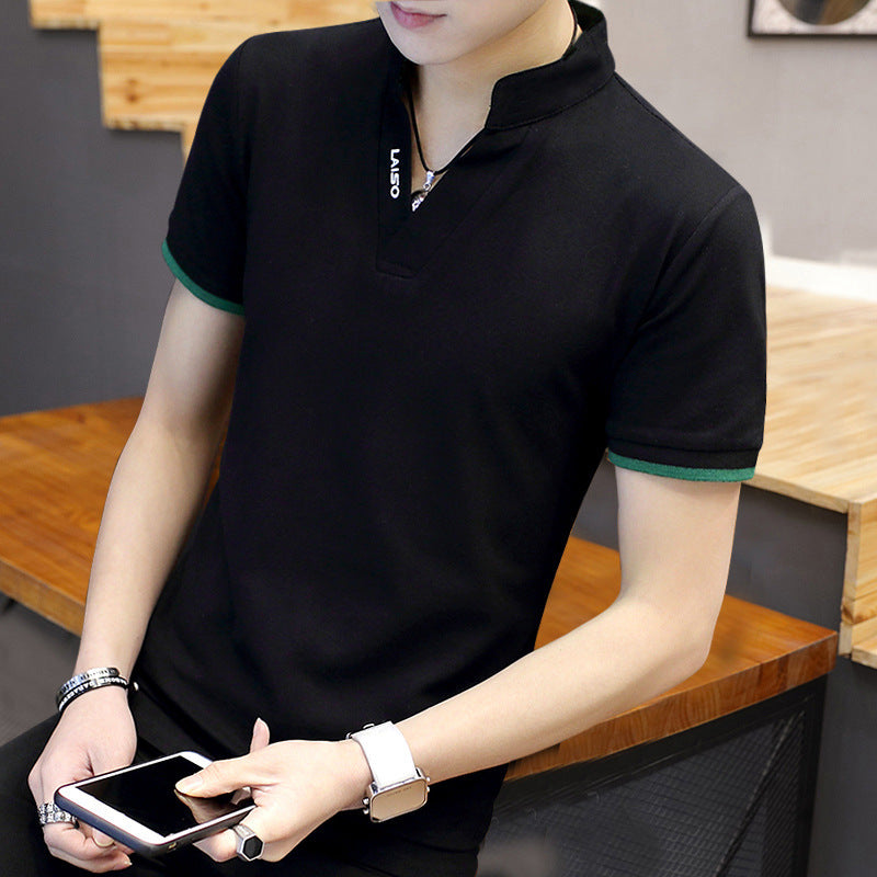 Cotton polo shirt featuring short sleeves and a stylish design, perfect for casual wear.